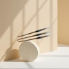 A set of three large, medium and small-sized wolf-hair brushes for calligraphy Specification image